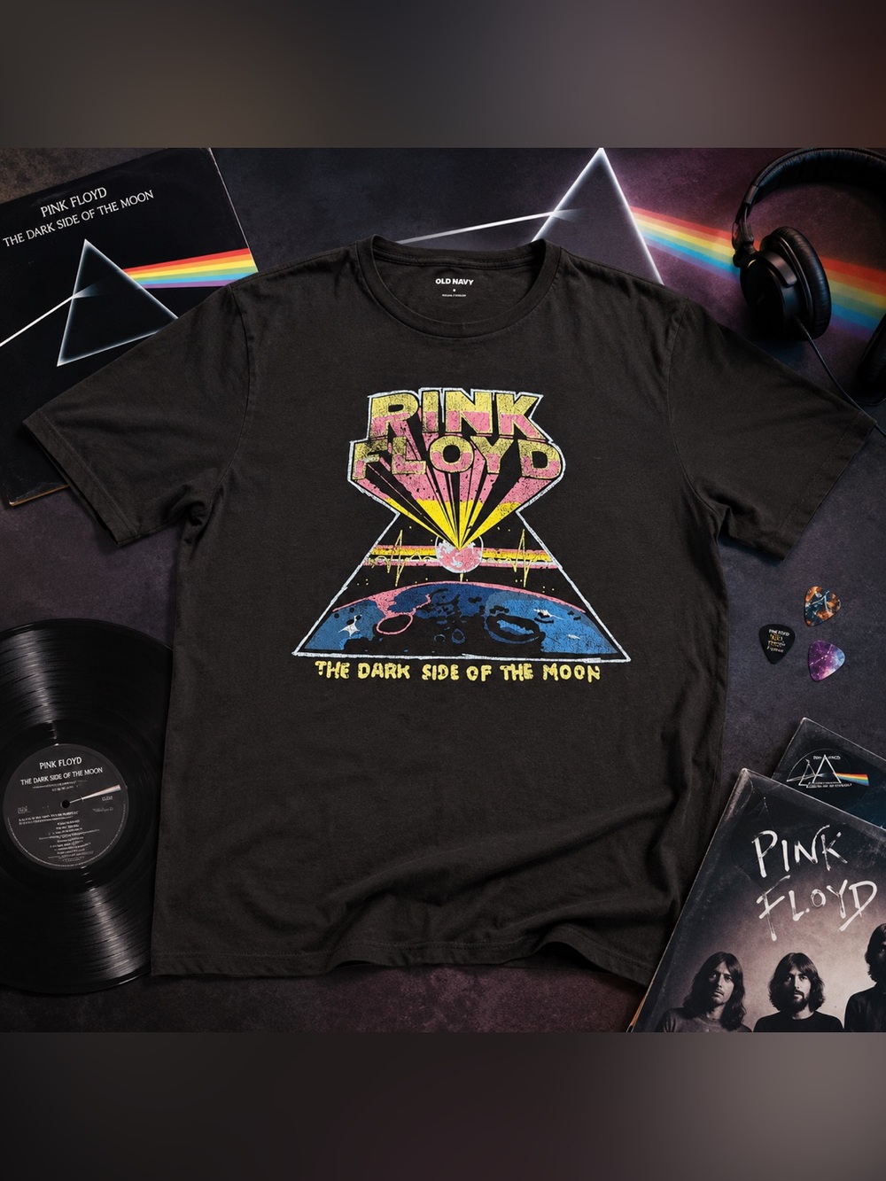 Pink Floyd Dark Side Of The Moon Graphic Tee Black Men’s M